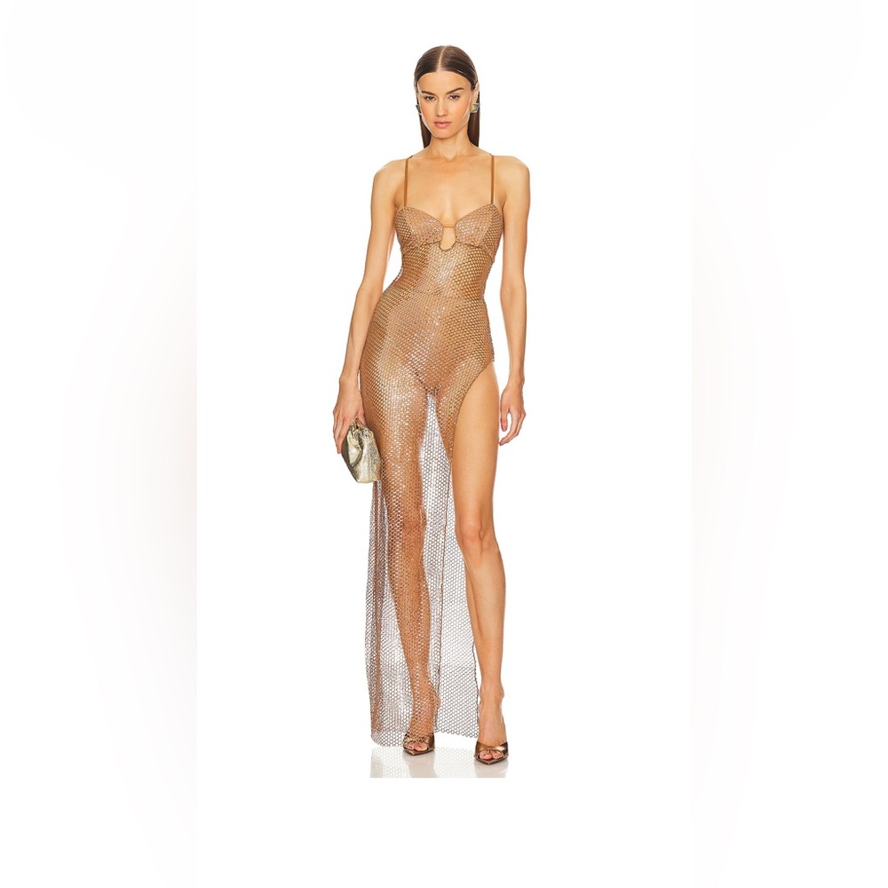 Michael Costello X Revolve Celine Gown in Copper